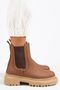 Emma Women's Genuine Leather Double Sided Elastic Tan Boots - 2