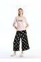 Elastic Waist Polka Dot Women's Capri Pajama Bottoms