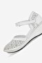 Women's White Genuine Leather 35-41-42 Size Padded Heel Side Open Sandals - 6
