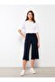 Women's Flat Capri with Elastic Waist - 2