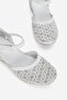 Women's White Genuine Leather 35-41-42 Size Padded Heel Side Open Sandals - 5