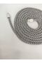 Gray Double Breasted Fastening Device Rope Cord Tulle Backdrop Curtain Cornice Tactical Single Piece - 3