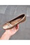 Women's Soft Fuspet Sole Croco Leather Flat Shoes - 4