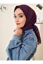 Hijab Women's Bamboo Crochet Plum Scarf - 2
