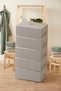 Large Size 5-Piece Grey Under-Bed Storage Bag Organizer for Duvet , Trousseau, and Sweaters ~ Dimensions: 5x( 62x46x22 )