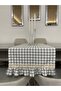 Gingham Frilly Runner 40x140 cm (special size made)