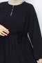 Hijab Clothing Medina Silk Robe Pleated Islamic Loose Cut Ferace Wear Exit Cap - 4