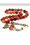 Globe Cut 8mm Special Natural Stone Red-Black Agate Rosary in Wooden Box - 3