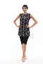 Half Closed Lycra Black Patterned Hijab Swimsuit - 8