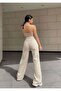 Bej Palazzo 100% Colorfast High Waist Stretchy Wide Leg Jeans Blue Turtle