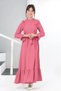 Young Girl Aerobin Linen Fabric Long Length Hijab Dress 11 years-12 years-13 years-14 years-15 years - 5