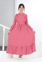 Young Girl Aerobin Linen Fabric Long Length Hijab Dress 11 years-12 years-13 years-14 years-15 years - 2