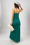 Women's Sandy Fabric Rope Strap Solid Color Fitted/Fitted Close-Fitting Stretchy Comfortable Hugging Long Dress - 7