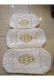 Sarayli Home Velvet Gold Embroidered 3-Piece Bundle Engagement Bride Groom Burcu Gold