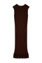 Dark Brown Fringed Detail Knit Cardigan Dress Top and Bottom Set TCTAW25US00001 - 7
