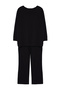 Black Cat Printed 100% Cotton Knitted Pajamas Set Tbbaw25Ai00004 - 3
