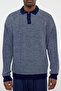 Lacivert Casual Regular Polo Yaka Dokulu Triko Kazak TMNAW25KZ00007 - 8