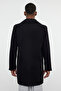 Black Men's Regular Fit Winter Cashmere Coat Tmnaw24Kb00003 - 5
