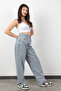 Baggy Jeans with Back Belt Detail - 4