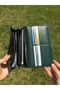 Green Genuine Leather Women's Wallet with Flowers of Life - 6