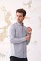 Giza Men's Black-White Linen Look Cotton Slim Fit Slim Fit Button-Down Collar Striped Shirt - 7