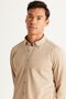 قميص رجالي منسوج بقصة ضيقة وقصة ضيقة وأزرار من المنك - 2