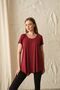 Burgundy Large Size T-Shirt - One Piece - 3