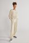 Unisex Beige Standard Fit Regular Cut Pocketed Cotton Stretchy Sweatpants - 5