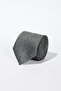 Men's Grey-Navy Blue Patterned Tie