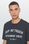 Men's Black Comfort Fit Relaxed Fit 100% Cotton Soft Texture Printed Crew Neck T-Shirt - 5