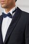 Men's Navy Blue Slim Fit Slim Fit Shawl Collar Woolen Tuxedo Suit - 4