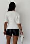 Women's White Buttoned Cotton Knitwear Cardigan - 5