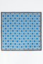 Men's Blue-Beige Patterned Handkerchief - 3