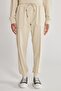 Unisex Beige Standard Fit Regular Cut Pocketed Cotton Stretchy Sweatpants - 3
