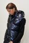 Men's Navy Blue Standard Fit Regular Cut Hooded Puffer Vest - 3
