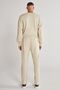 Unisex Beige Standard Fit Regular Cut Pocketed Cotton Stretchy Sweatpants - 7