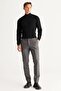 Men's Gray Slim Fit Slim Fit Side Pocket Elastic Waist Classic Fabric Trousers - 2