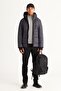 Men's Gray Melange Slim Fit Slim Fit Half Turtleneck Cotton Jacquard Knitwear Sweater - 5