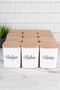 12-Piece Storage Container Set Porcelain-Looking Wooden Vacuum Lid Acrylic Spice Storage Container Set 900ml - 4