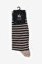 Men's Coffee-Black Patterned Bamboo Socket Socks