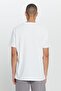 Men's White Standard Fit Regular Fit 100% Cotton Printed Crew Neck T-Shirt - 5
