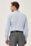 Men's Light Blue Slim Fit Narrow Cut Classic Collar Cotton Shirt - 4