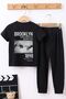 Children's 1898 Brooklyn Printed Bottom - Top Tracksuit Set