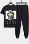 Unisex Aesthetic Printed 2-Piece Tracksuit Set