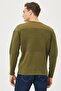 Men's Open Khaki Standard Fit Normal Cut Crew Neck Knitwear Sweater Without Pilling - 5