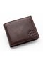 Genuine Leather Men's Wallet with Coin Compartment Brown