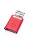 Men's Red Real Leather Card Holder Wallet with Money Eyes and Mechanism - 4