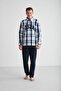 - Men's Navy Blue Fleece Pajama Set 18754 - 3