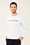 Men's White Round Neck Home Wear 18468