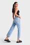 Blue Cropped Cotton Denim Women's Trousers - 100% Alimentación - 5